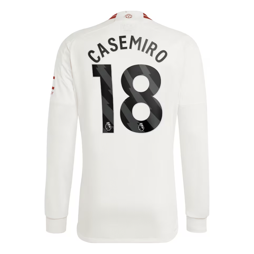 Casemiro Manchester United Long Sleeve Third Jersey 23/2024 Mens Soccer