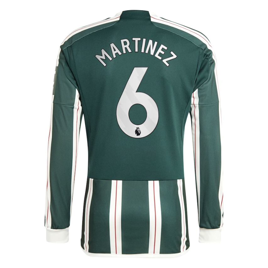 Martinez Manchester United Long Sleeve Away Jersey 23/2024 Mens Soccer
