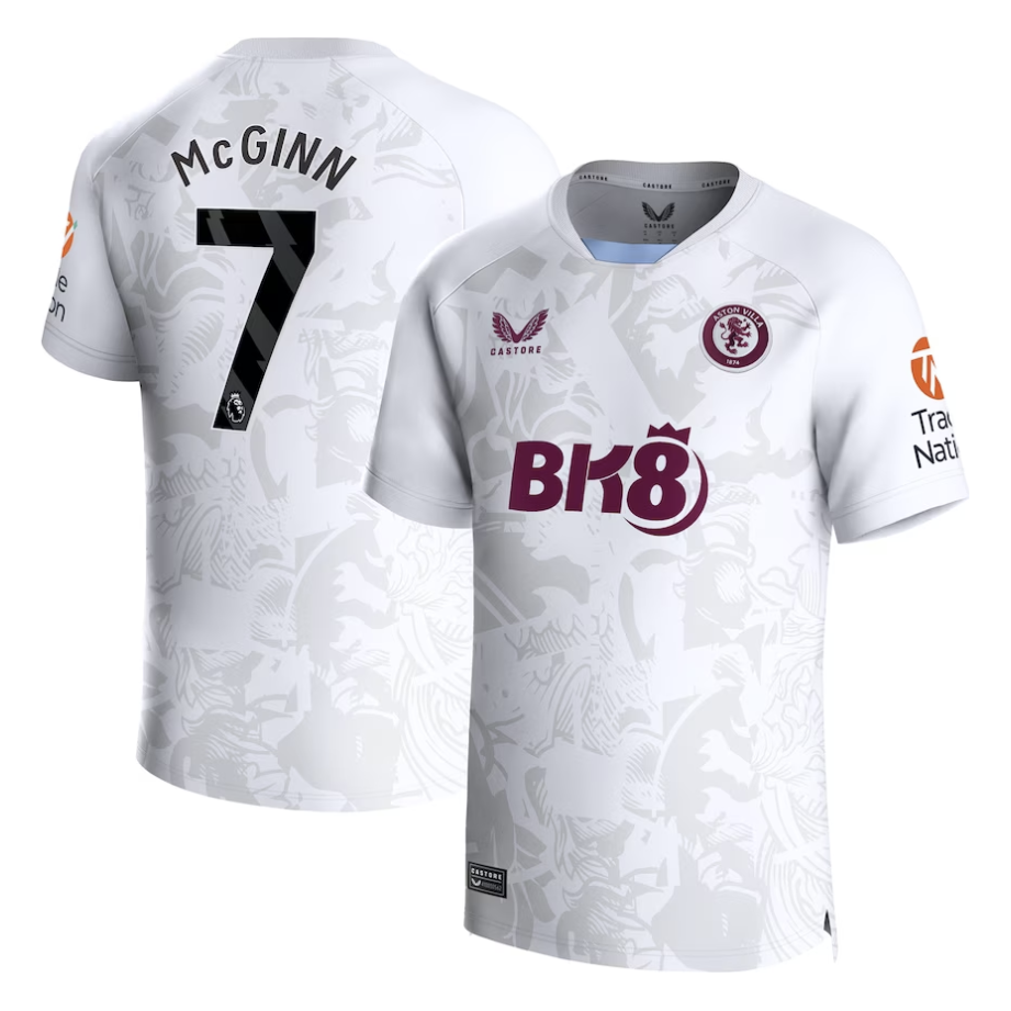 McGinn Aston Villa Away Jersey 23/2024 Mens Soccer Shirt