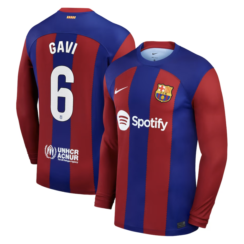 Gavi Barcelona Long Sleeve Home Jersey 23/2024