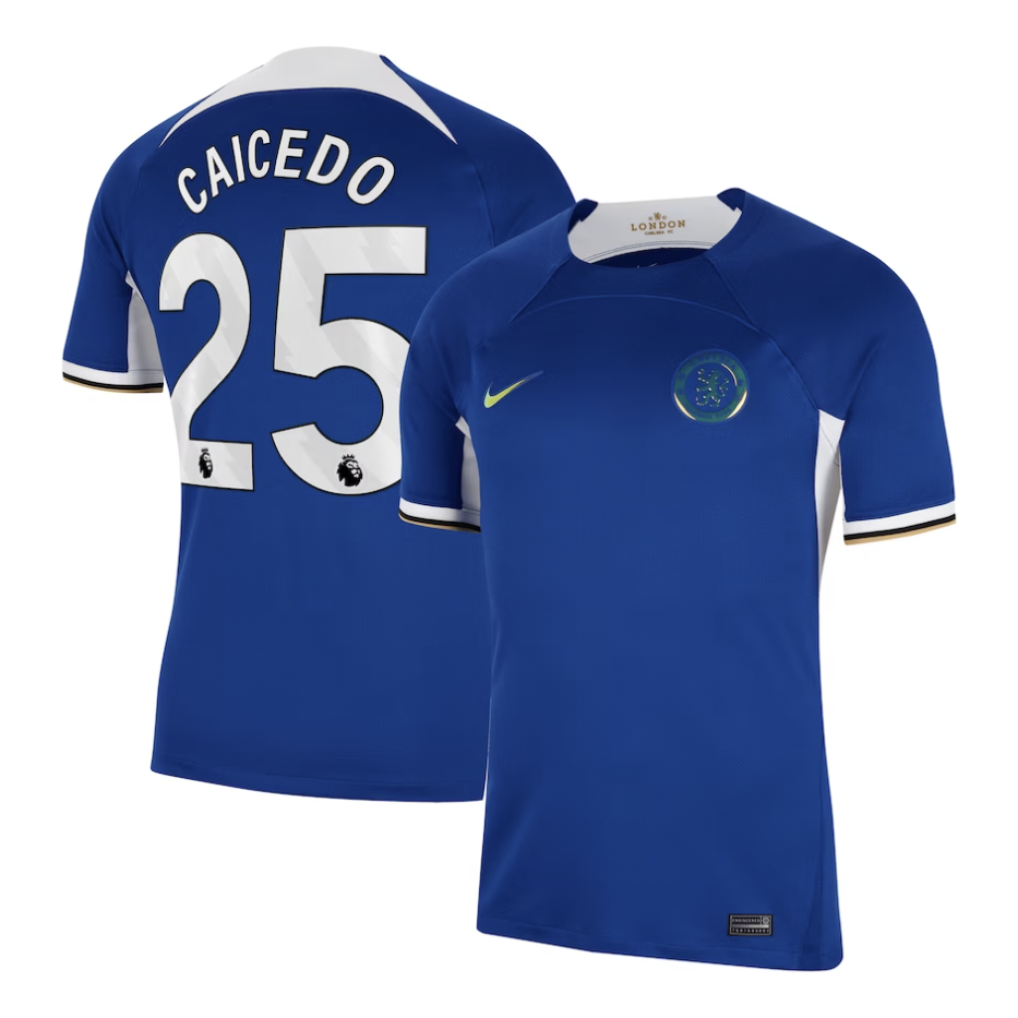 Caicedo Chelsea Home Jersey 23/2024 Mens Soccer