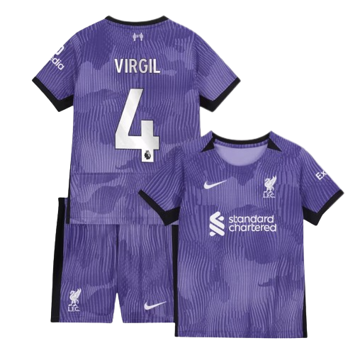 Virgil Van Dijk Liverpool Third Jersey 23/2024 Kids and Youth Soccer