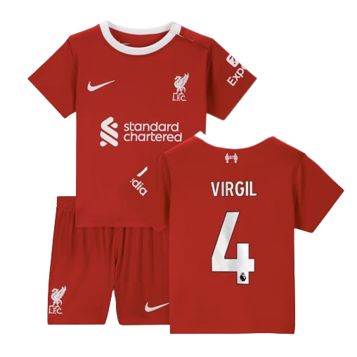 Virgil Van Dijk Liverpool Home Jersey 23/2024 Kids and Youth Soccer