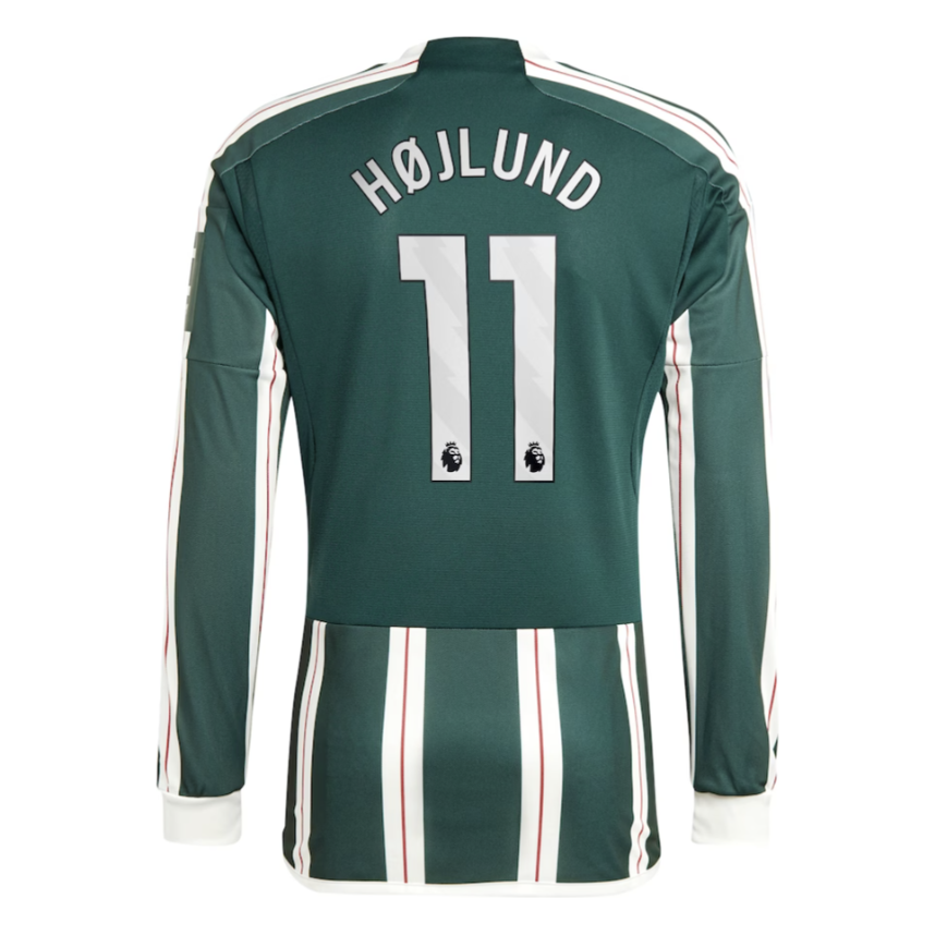 Hojlund Manchester United Long Sleeve Away Jersey 23/2024 Mens Soccer