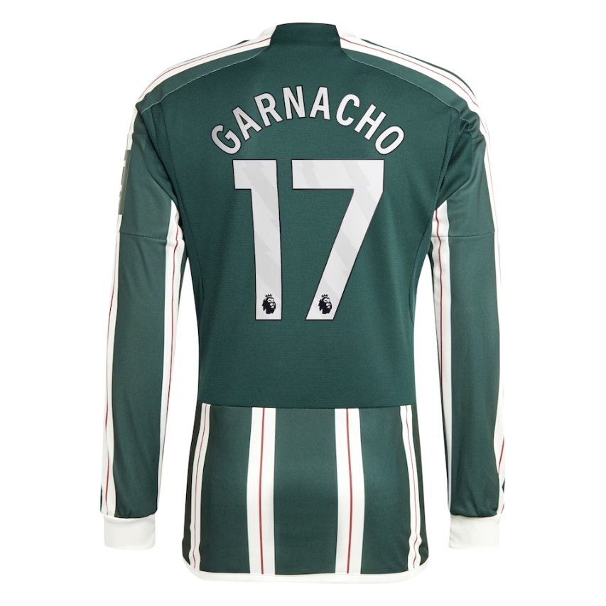 Garnacho Manchester United Long Sleeve Away Jersey 23/2024 Mens Soccer