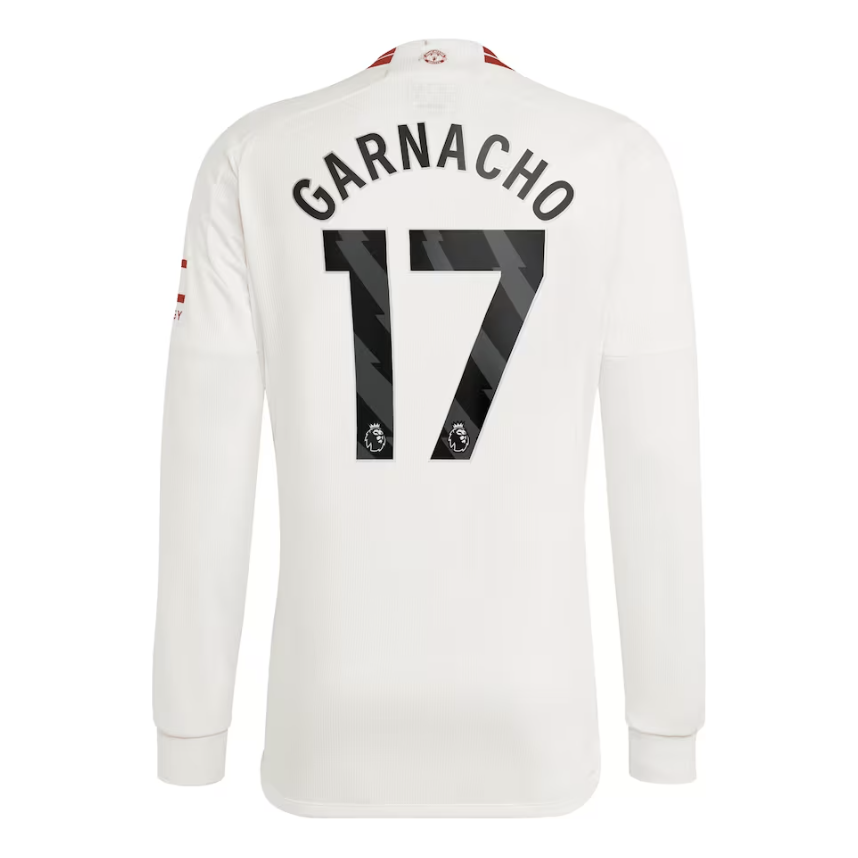 Garnacho Manchester United Long Sleeve Third Jersey 23/2024 Mens Soccer