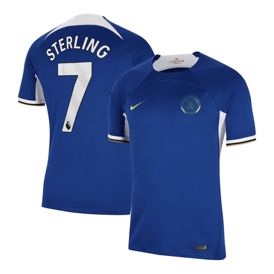 Sterling Chelsea Home Jersey 23/2024 Mens Soccer