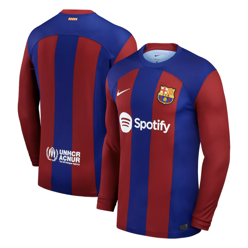 Barcelona Long Sleeve Home Jersey 23/2024