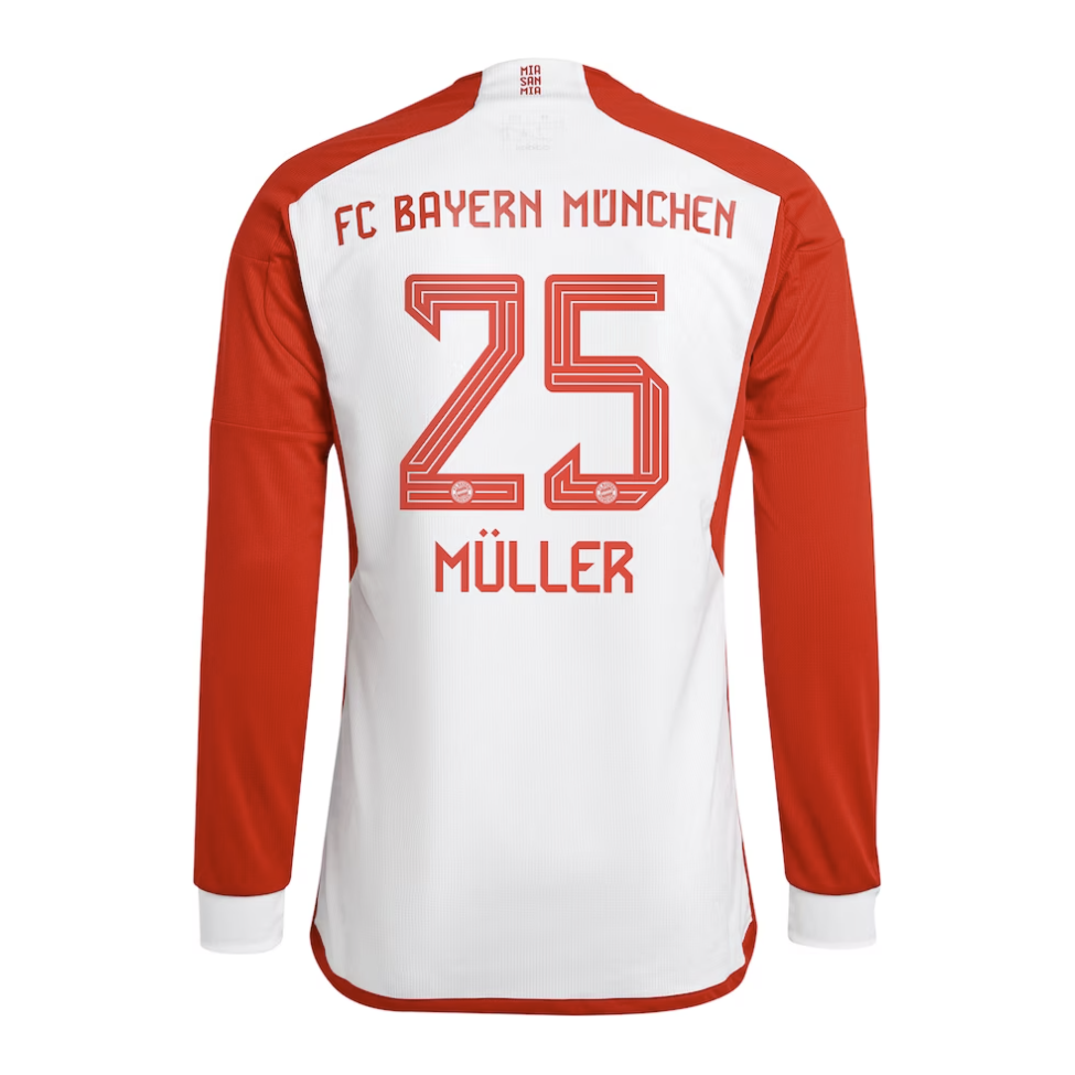 Muller Bayern Munich Long Sleeve Home Jersey 23/2024