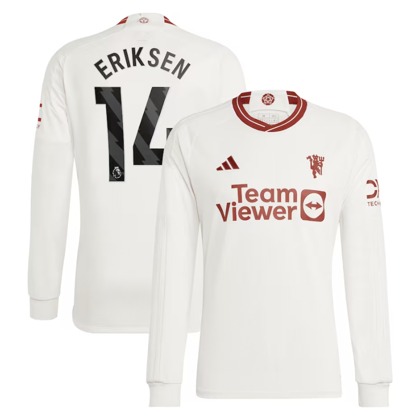 Eriksen Manchester United Long Sleeve Third Jersey 23/2024 Mens Soccer