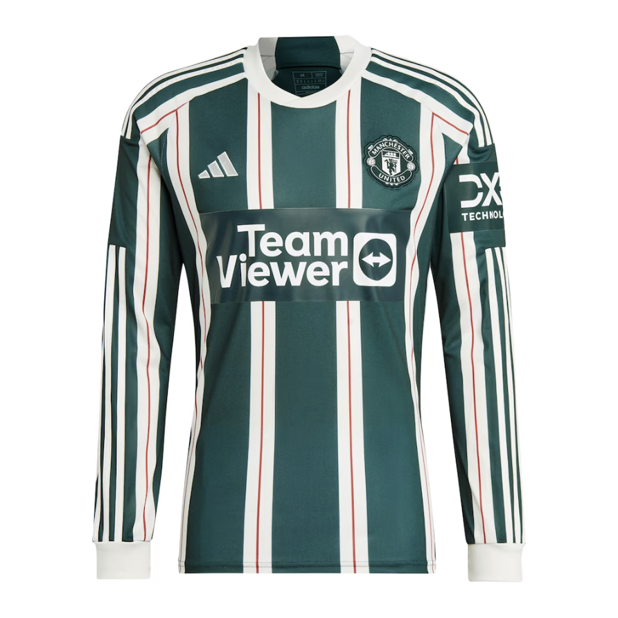 Manchester United Long Sleeve Away Jersey 23/2024 Mens Soccer