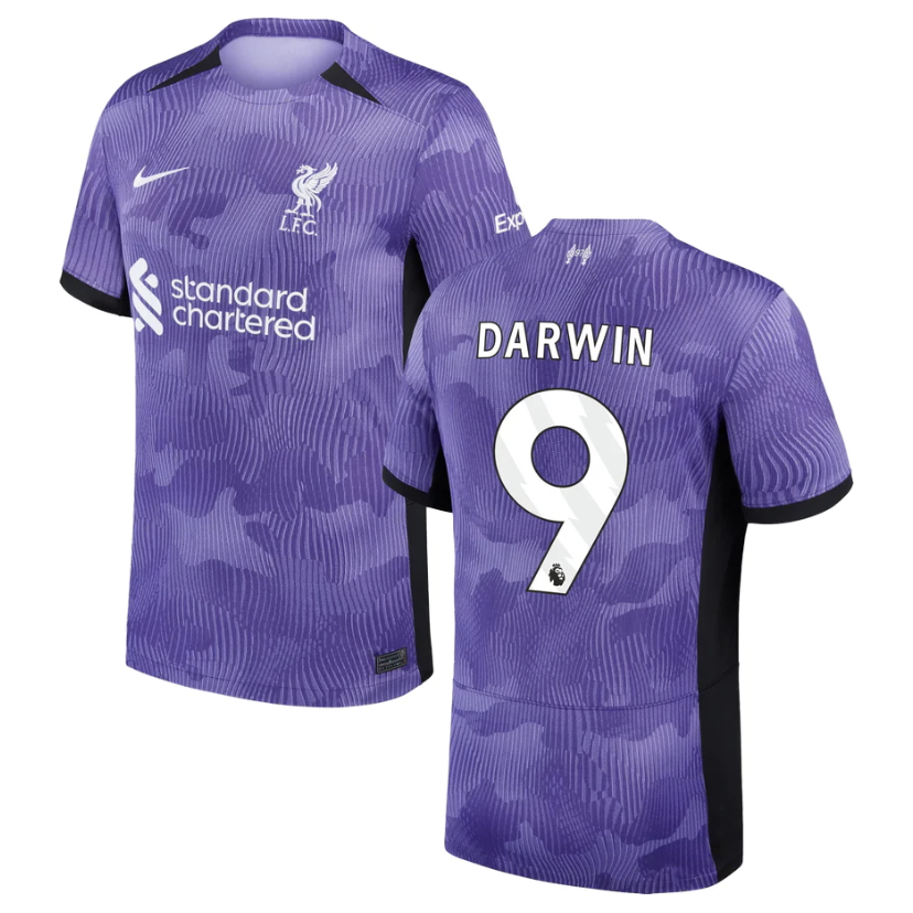 Darwin Nunez Liverpool Third Jersey 23/2024 Mens Soccer