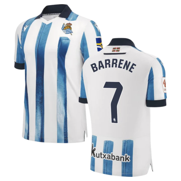 Barrene Real Sociedad Home Jersey 23/2024 Mens Soccer