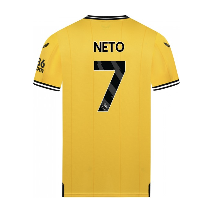 Pedro Neto Wolverhampton Wanderers Home Jersey 23/2024 Mens Soccer Shirt