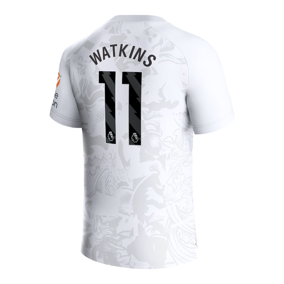 Watkins Aston Villa Away Jersey 23/2024 Mens Soccer Shirt