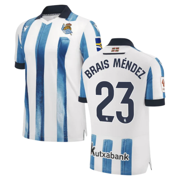 Brais Mendez Real Sociedad Home Jersey 23/2024 Mens Soccer