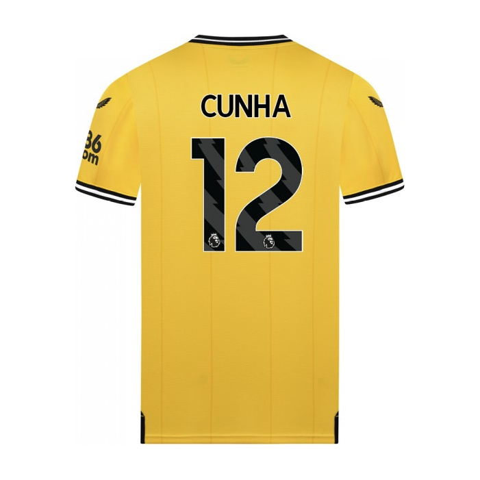 Matheus Cunha Wolverhampton Wanderers Home Jersey 23/2024 Mens Soccer Shirt