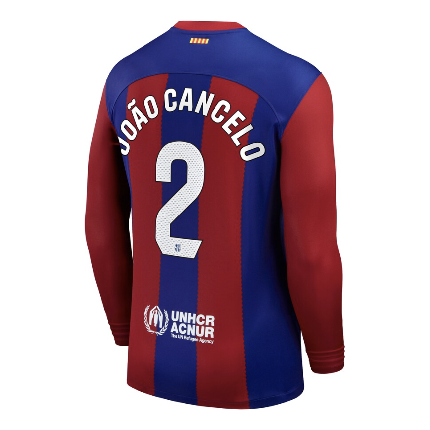 Joao Cancelo Barcelona Long Sleeve Home Jersey 23/2024