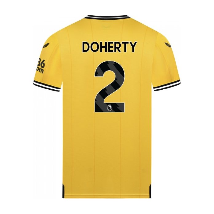 Doherty Wolverhampton Wanderers Home Jersey 23/2024 Mens Soccer Shirt
