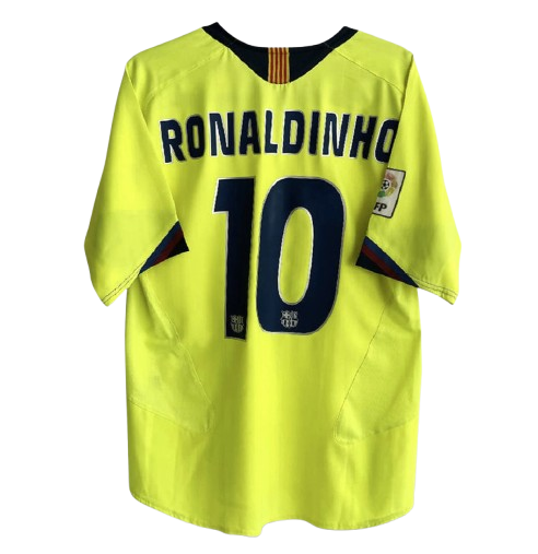 Ronaldinho Barcelona Away Jersey 2005-2006 Retro Jersey Mens Soccer