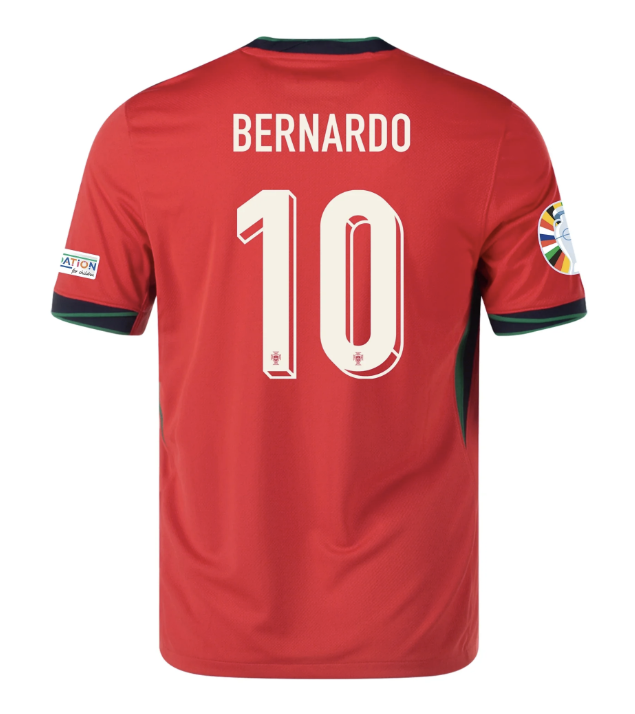 Bernardo Silva Portugal Home Jersey 2024/25 Mens International Soccer Euro 2024