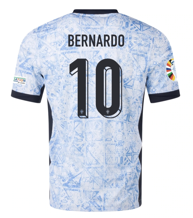 Bernardo Silva Portugal Away Jersey 2024/25 Mens International Soccer Euro 2024