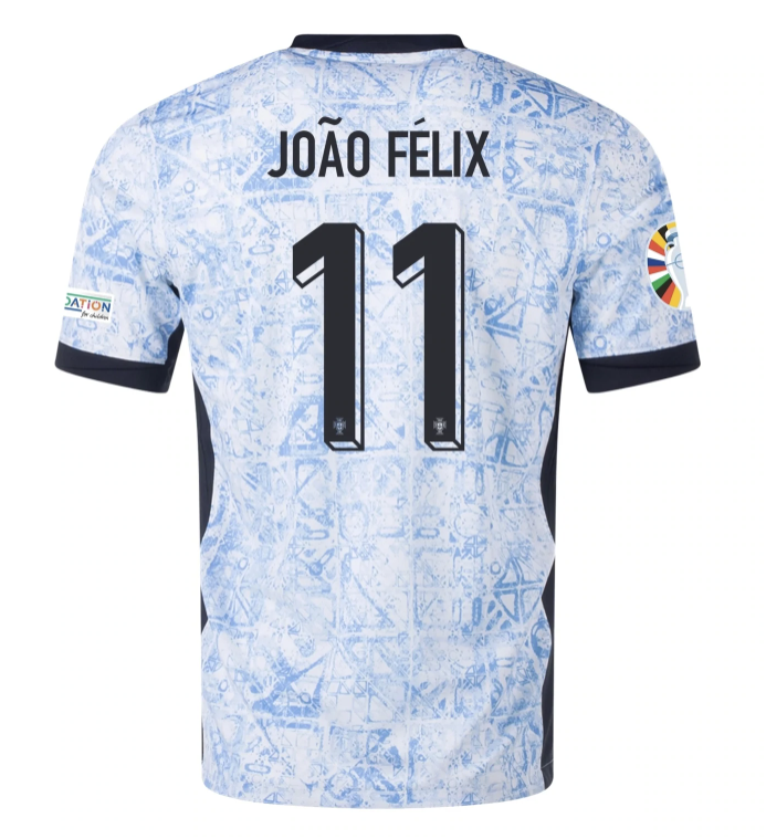 Joao Felix Portugal Away Jersey 2024/25 Mens International Soccer Euro 2024