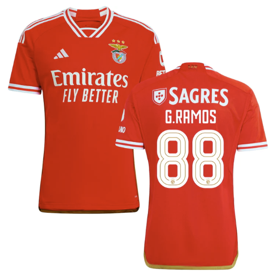Goncalo Ramos Benfica Home Jersey 23/2024 Mens Soccer